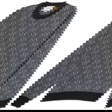 Пуловер Gucci GG Logo Crewneck Сиво | 761549-XKDK5-1230, 0