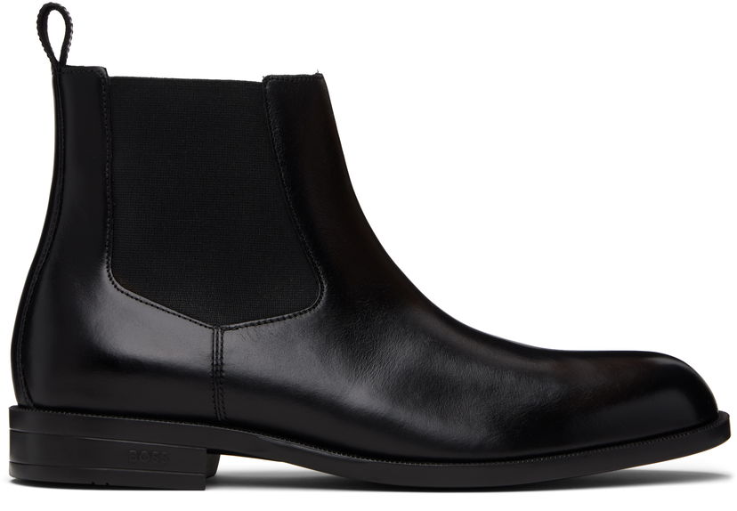 Кецове и обувки BOSS BOSS Leather Chelsea Boots Черно | 50552489