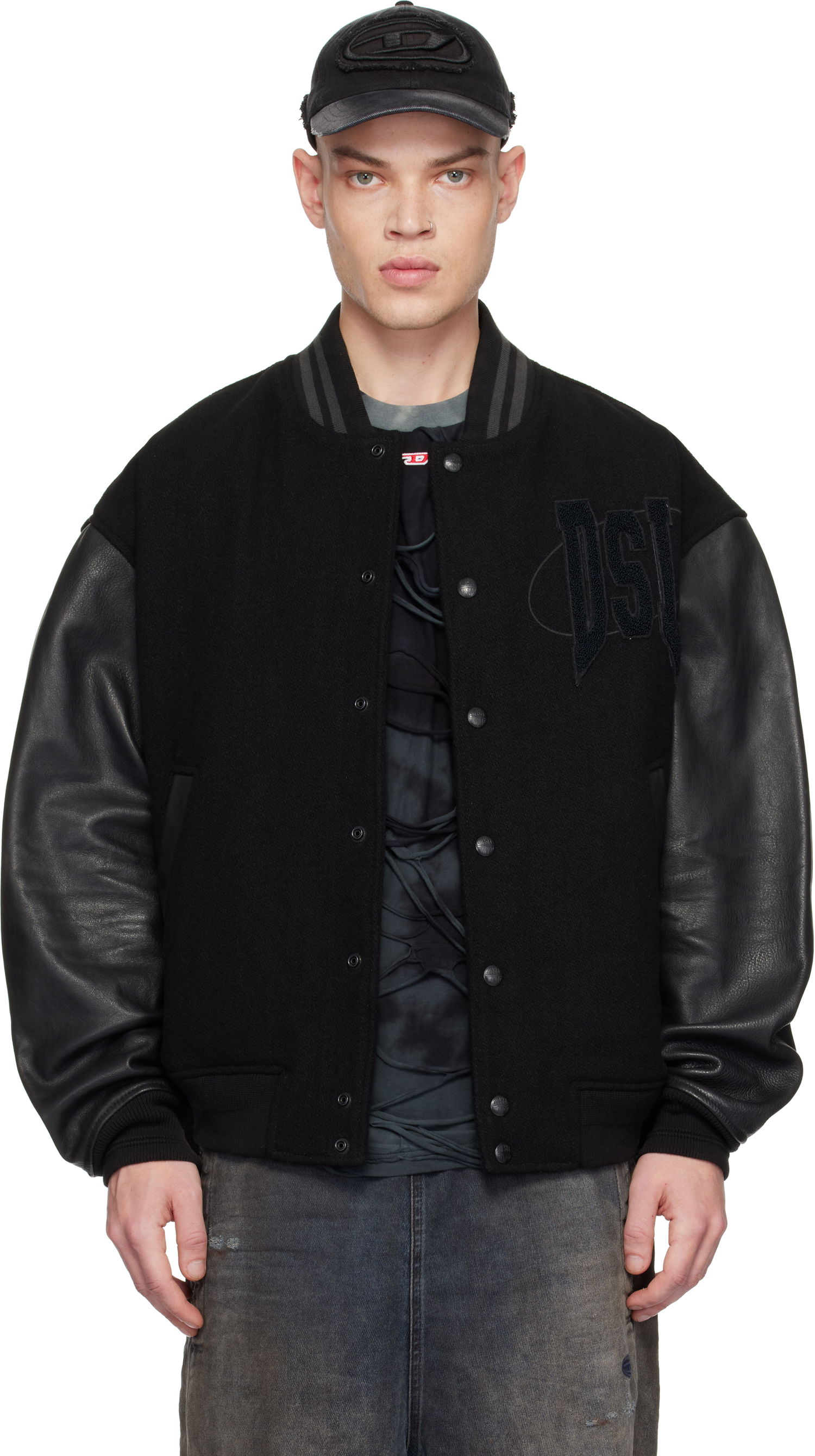 Яке бомбър Diesel L-Nyman Bomber Jacket Черно | A14414-0LHAL-9XXA, 0