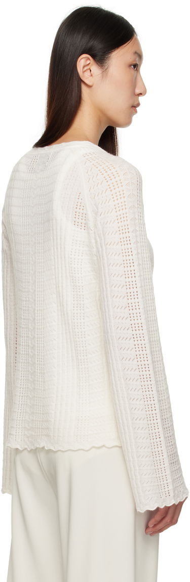 Пуловер Loulou de Saison Loulou de Saison Greta Knit Sweater Бяло | GRETA, 2