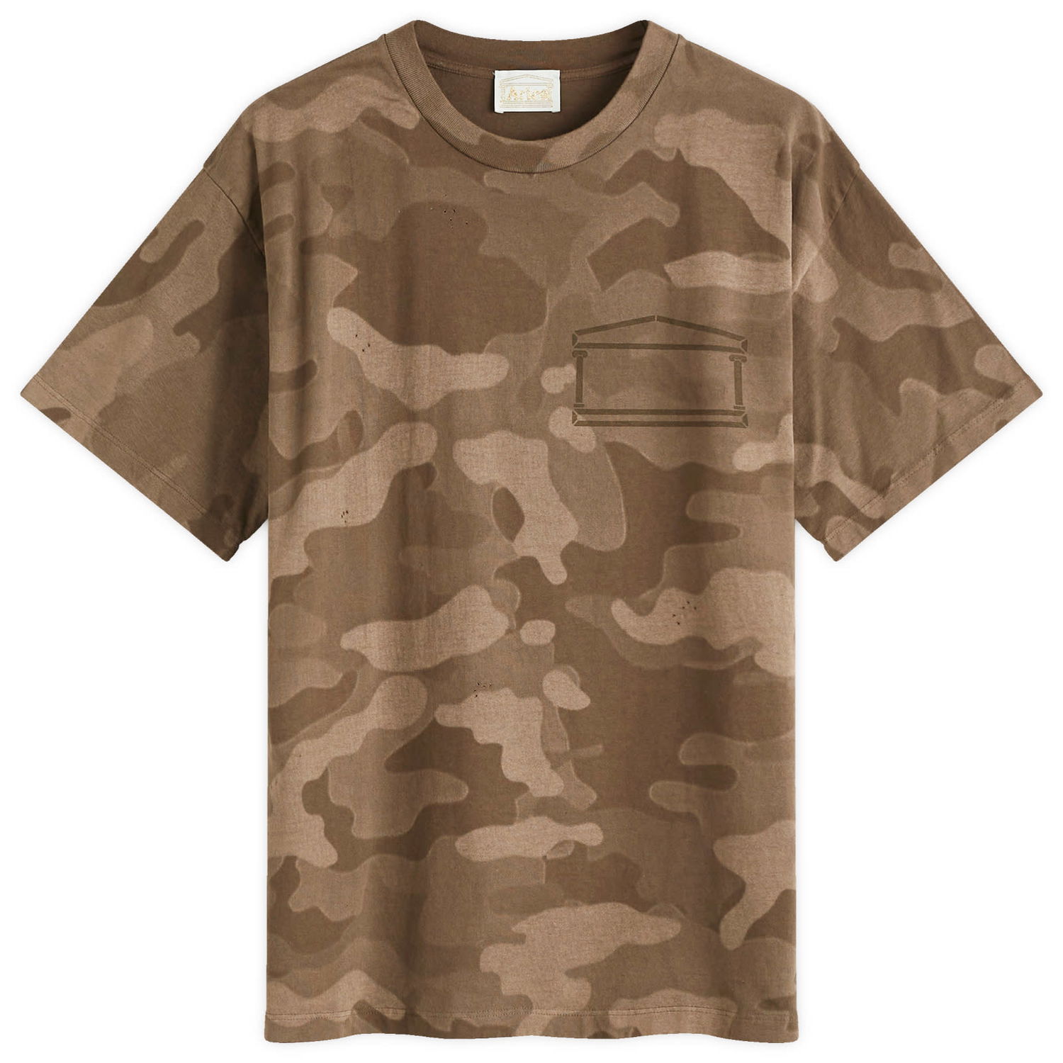 Тениска Aries Aged Camo Temple T-Shirt Зелено | AR60001-DOL, 0