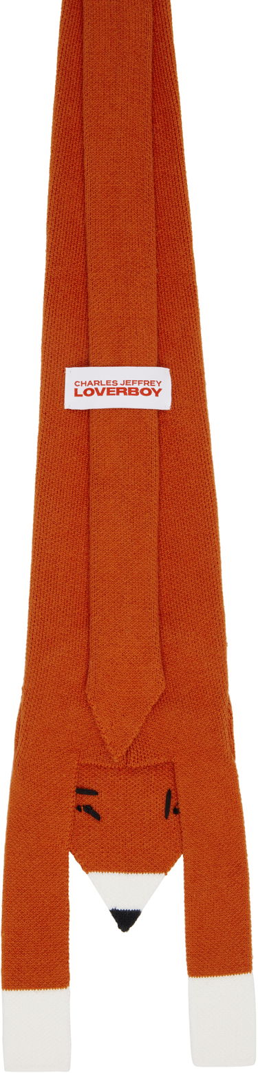 Шал Charles Jeffrey Loverboy Charles Jeffrey LOVERBOY Animal Fox Knit Tie Оранжево
 | 54140101, 2