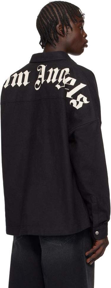 Риза Palm Angels Classic Logo Overshirt Черно | PMES044S25FAB0011003, 2