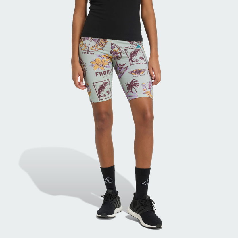 Къси панталони adidas Performance adidas x Farm Rio Bike Shorts Зелено | JM8345