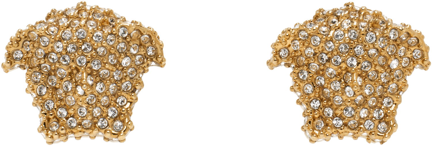 Обеци Versace Crystal-Embellished Earrings Металик | 1017466_1A01092_4J090, 0