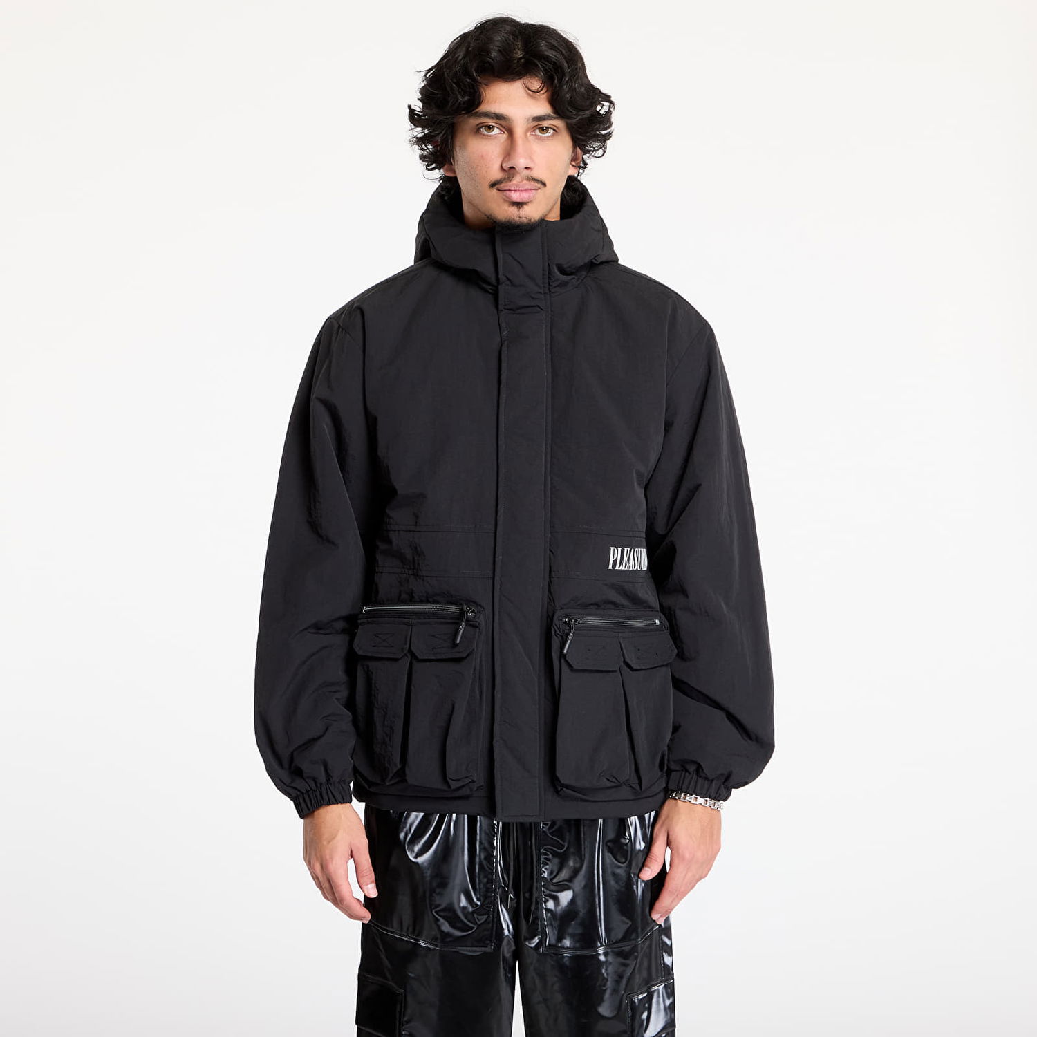 Парка Pleasures Run Hooded Black Jacket Черно | P24W014 BLACK, 0
