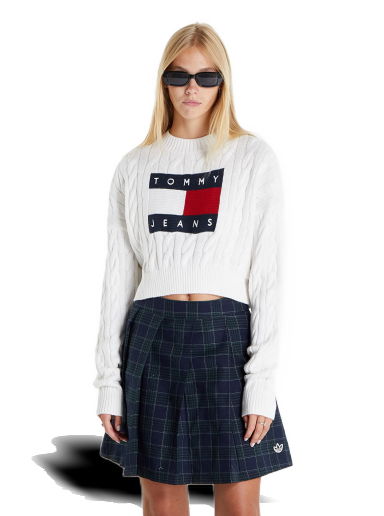 Пуловер Tommy Hilfiger Boxy Center Flag Бяло | DW0DW14261 YBL