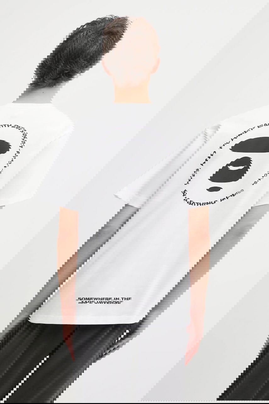 Тениска AAPE by A Bathing Ape Basic Ape Head Graphic T-Shirt Бяло | AAPTEM1647XXO, 0