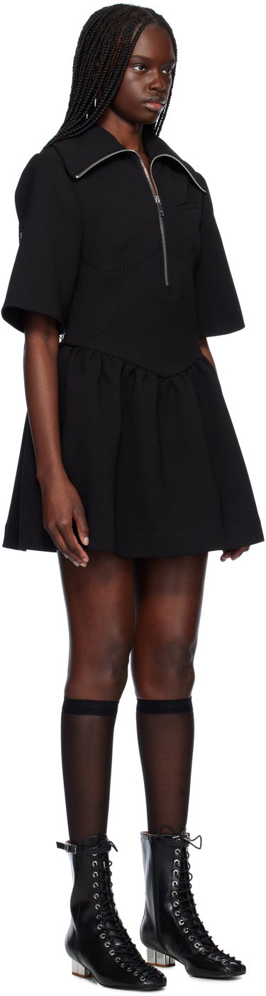 Pокля GANNI GANNI Bonded Crepe Mini Dress Черно | W0257, 1