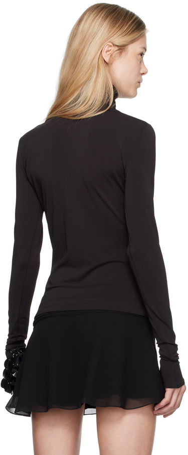 Пола Blumarine Blumarine Cowl Neck Long Sleeve Top Черно | A422C286A, 2