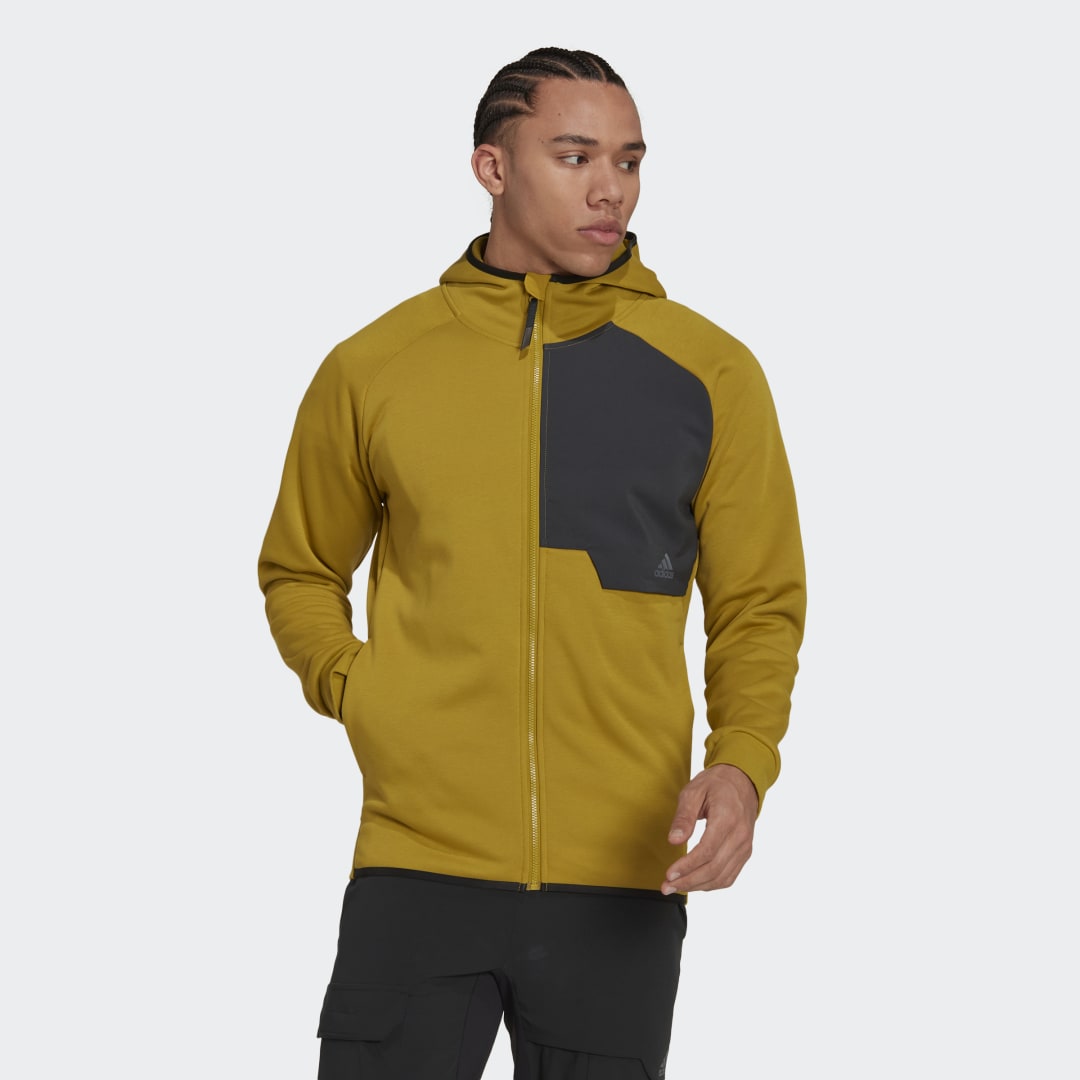 Суитчър adidas Originals X-City Full-Zip Hoodie Жълто | HK4474, 0