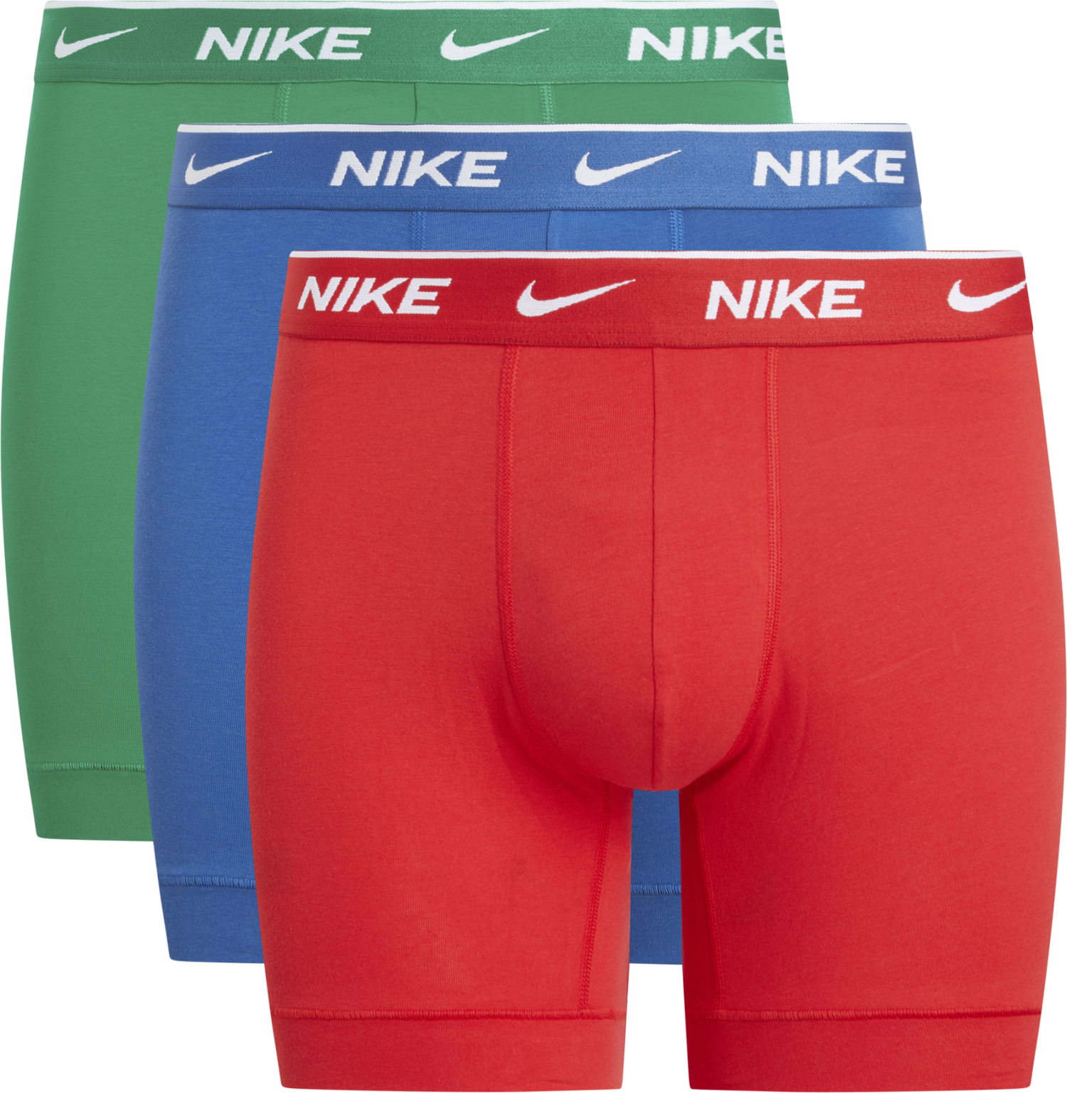 Боксерки Nike Everyday Cotton Stretch Boxer Briefs, 3-Pack Зелено | 0000KE1007-F6H, 0