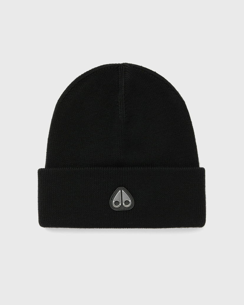 Шапка Moose Knuckles Beanie With Logo Patch Черно | M34MA544-292