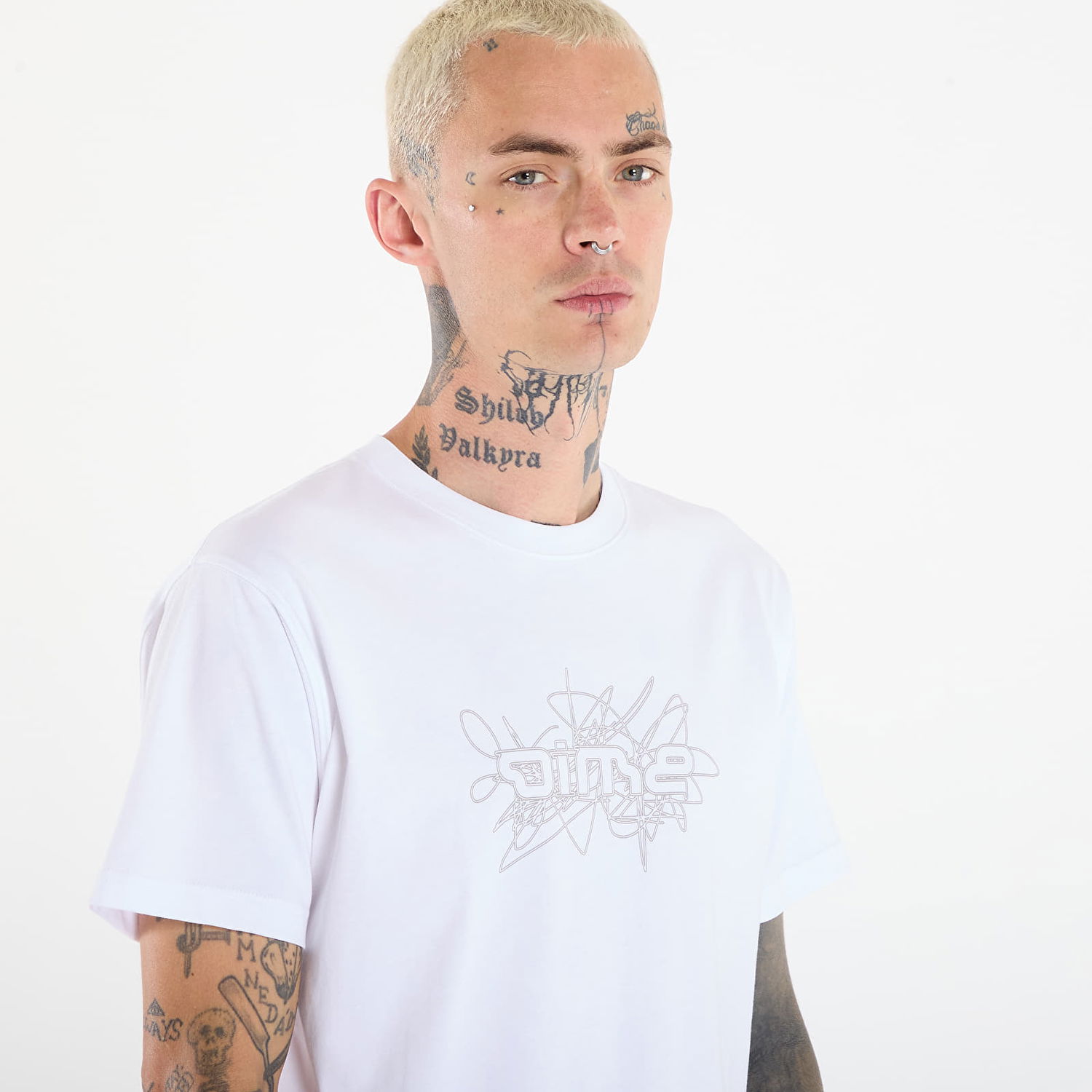 Тениска Dime Dime Glyph T-Shirt Бяло | DIMEFA2567WHT, 1