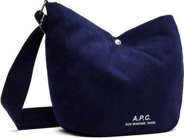 Чанта през рамо A.P.C. A.P.C. Journal Corduroy Satchel Тъмно синьо | PSALI-M61939, 1