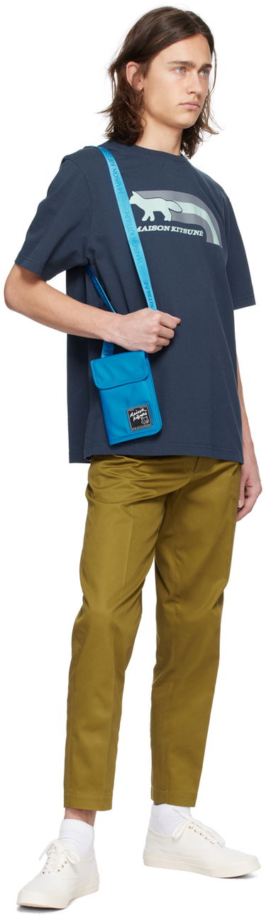Чанта през рамо MAISON KITSUNÉ Maison Kitsuné 'The Traveller' Neck Pouch Синьо | MM05362WQ1001P451, 3