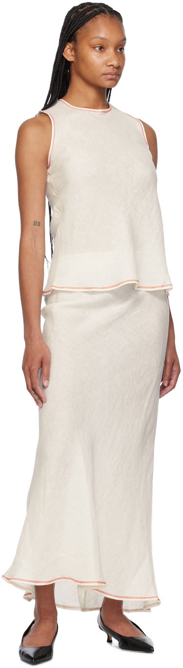 Пола Baserange Baserange Dydine Maxi Skirt Бяло | SKDY-SL-SU24, 3