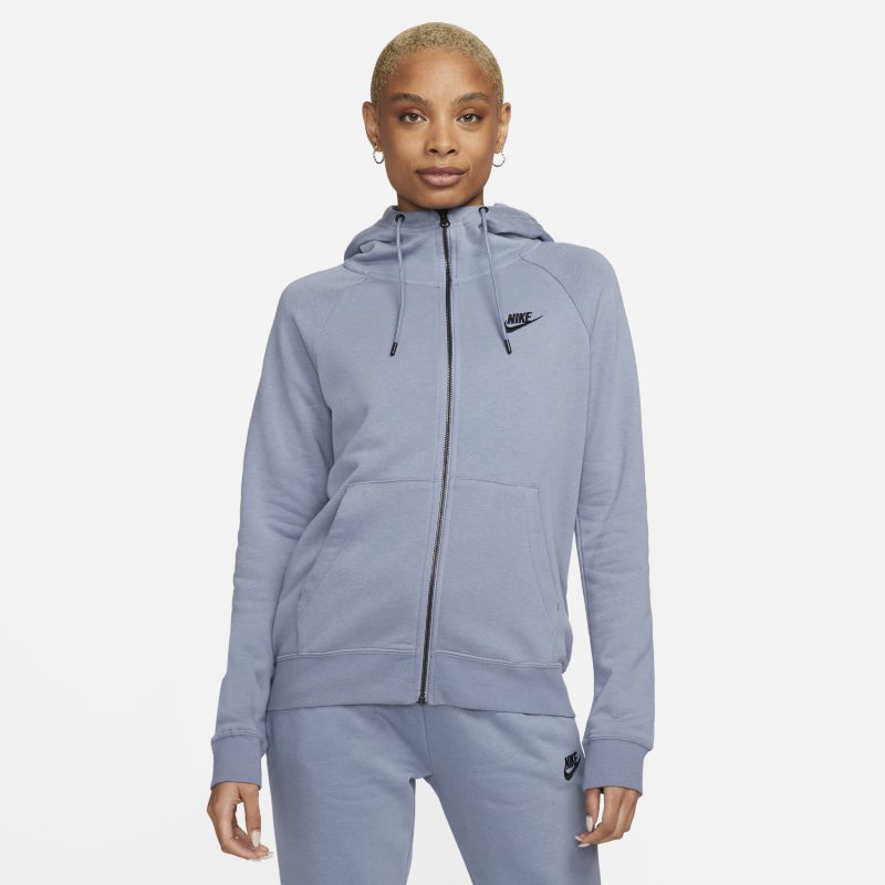 Суитчър Nike Sportswear Essential Full-Zip Fleece Hoodie Синьо | DX2317-493, 0
