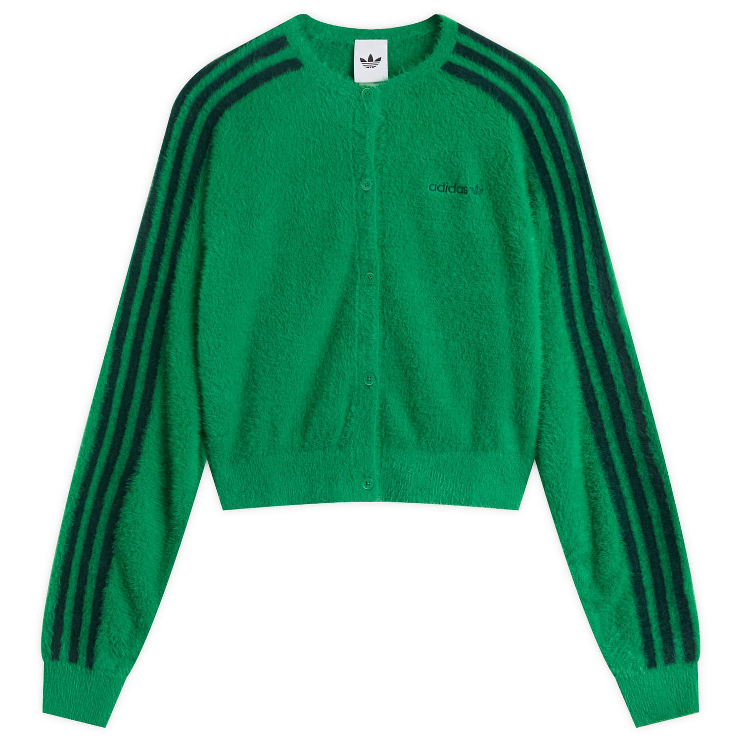 Пуловер adidas Originals Women's Fluffy Knitted Cardigan, Size X-Small Зелено | JW5177, 1