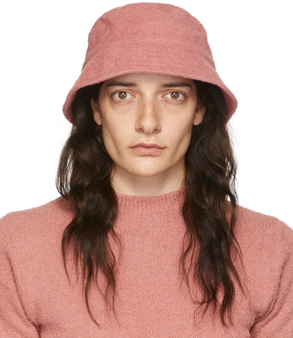 Шапка AURALEE Organic Cotton Terrycloth Bucket Hat Розово | A22SH05LP-W, 0