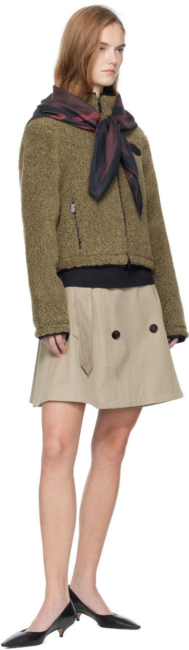 Яке Burberry Burberry Cropped Fleece Jacket Зелено | 8109274, 3