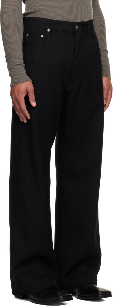 Панталони Rick Owens Concordians Geth Wide-leg Twill Trousers Черно | RU02E1333 WD, 1