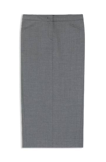 Пола BOSS Melange Virgin Wool Pencil Skirt Сиво | 50541977, 0