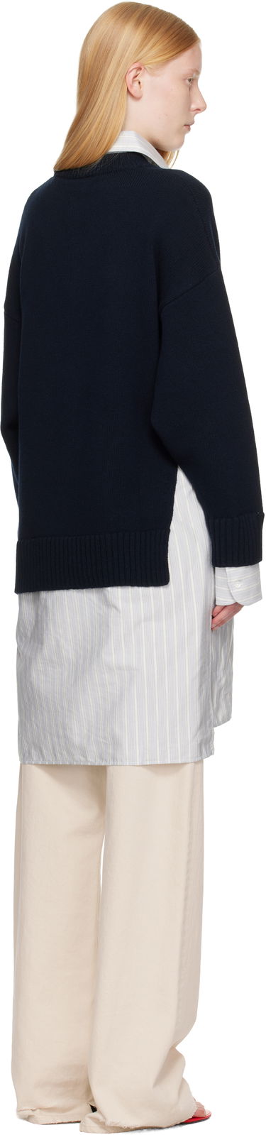 Пуловер Stella McCartney Stella McCartney Crewneck Jumper Shirt Dress Тъмно синьо | 6K10643S2583, 2