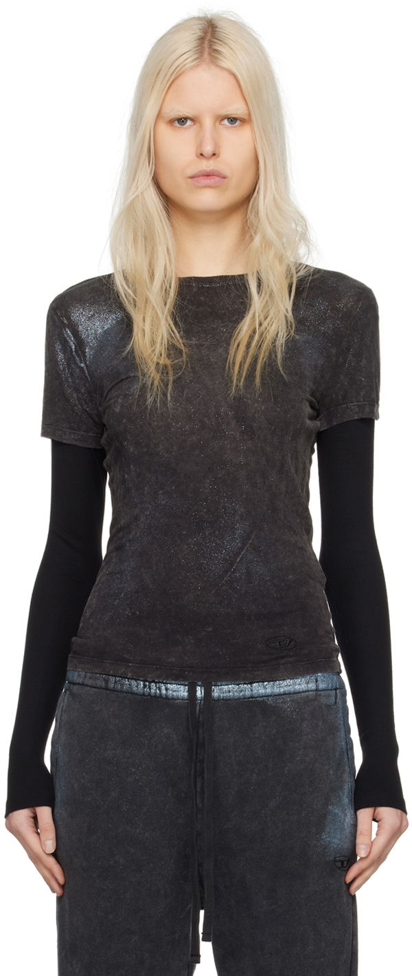 Тениска Diesel T-Miwa Long Sleeve T-Shirt Черно | A12162 0DPAN, 0