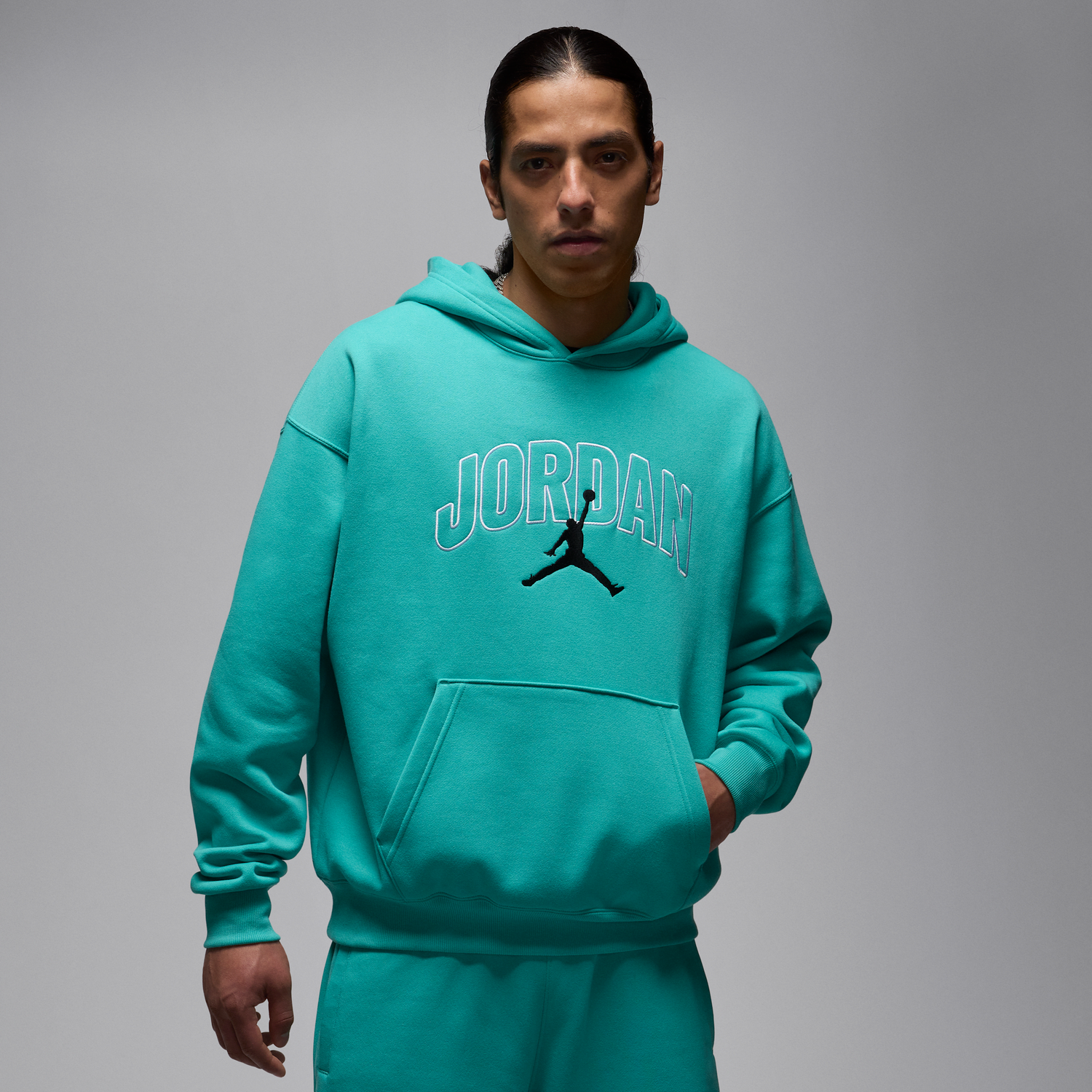 Суитчър Jordan Jordan Brooklyn Fleece Relaxed Hoodie Тюркоазено | IB7241-392, 0