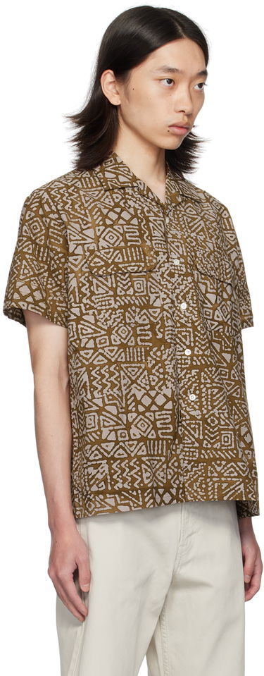 Риза BEAMS BEAMS PLUS Batik Print Shirt Кафяво | 3801-0111-139, 1