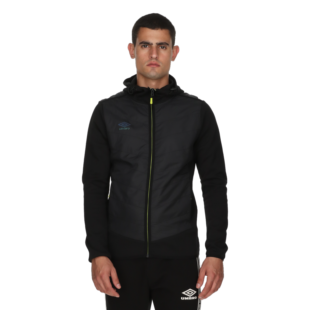 Яке Umbro Hybrid Full-Zip Hooded Performance Jacket The Game Черно | UMA253M613-01, 0