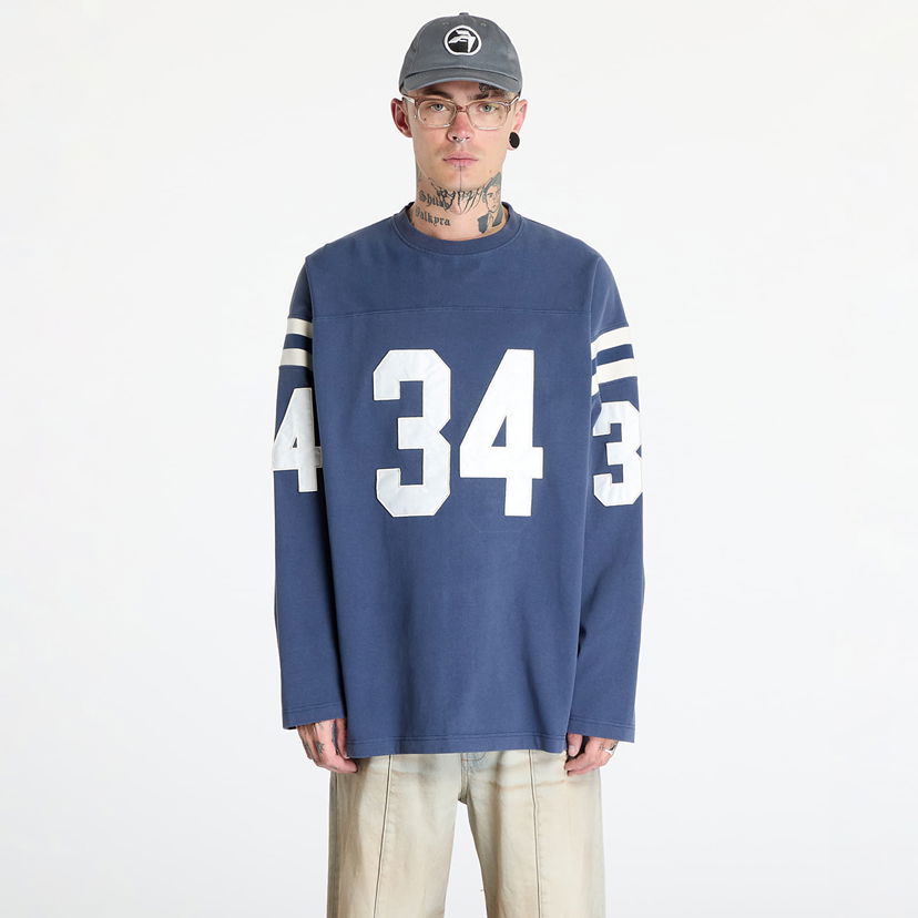 Тениска Ambush Football L-S T-Shirt UNISEX Insignia Blue/ Tofu Синьо | BMAB004F24JER0014531