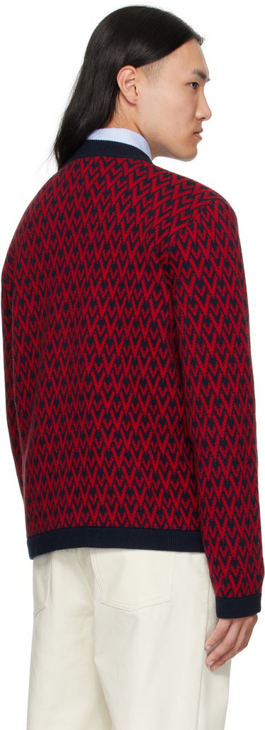 Пуловер Valentino Valentino 'Toute La V' Wool Cardigan Червено | 7V3KA04IAR1, 2