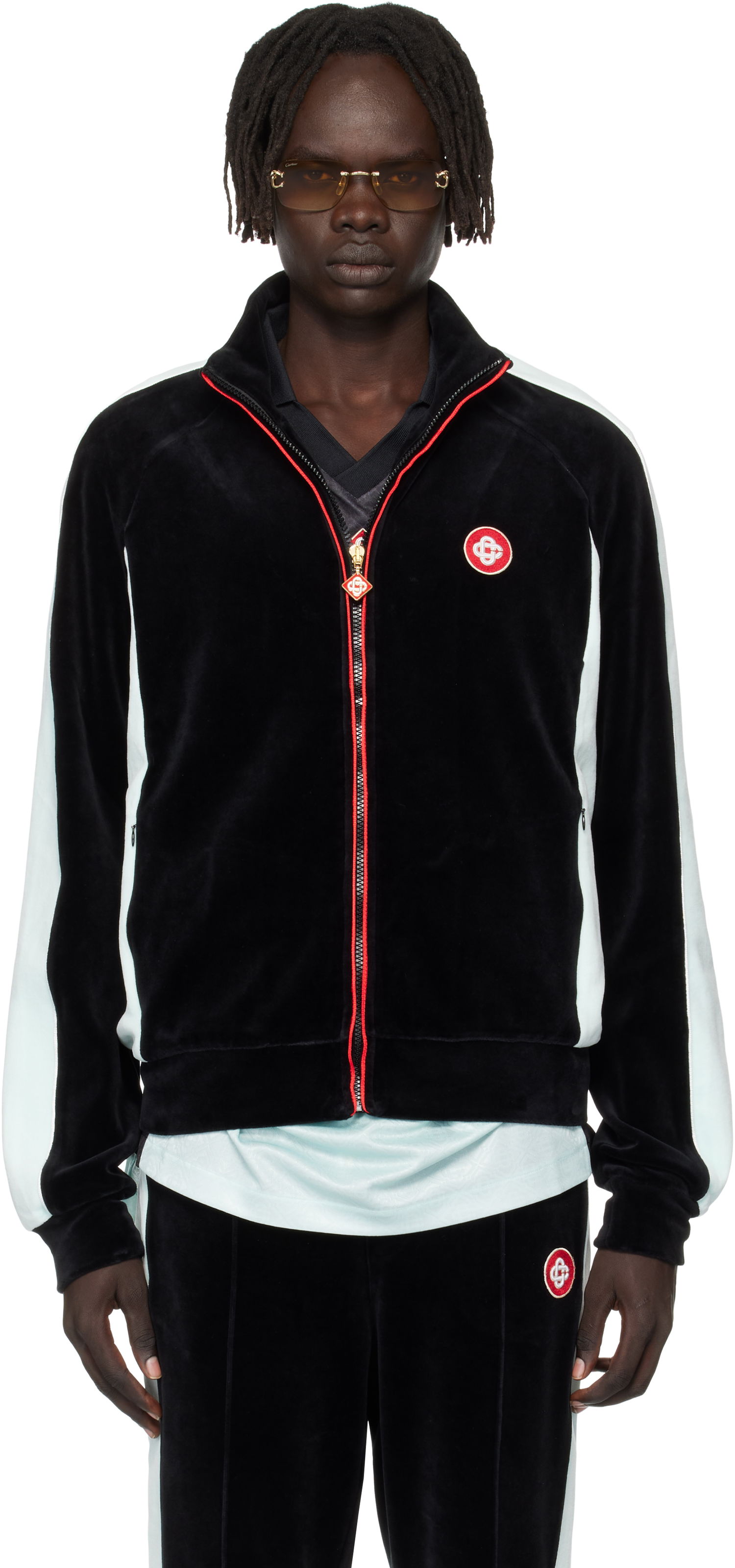 Яке Casablanca Casablanca Velour Track Jacket Черно | MPF25-JTP-395-01, 0