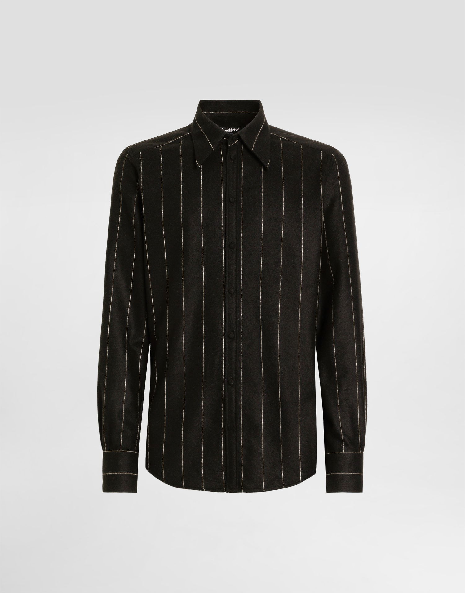 Риза Dolce & Gabbana Dolce & Gabbana Pinstriped Flannel Shirt Черно | G5NP9TFRZAPS8051, 0