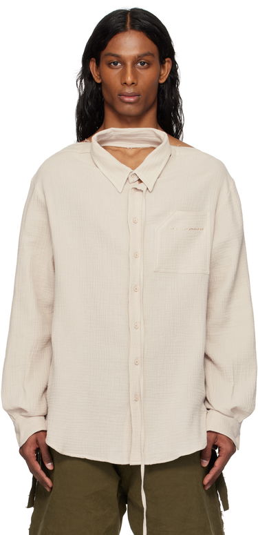 Риза Ottolinger Ottolinger Oversized Cut-Out Mousseline Shirt Бежово | 111-400411-01, 0