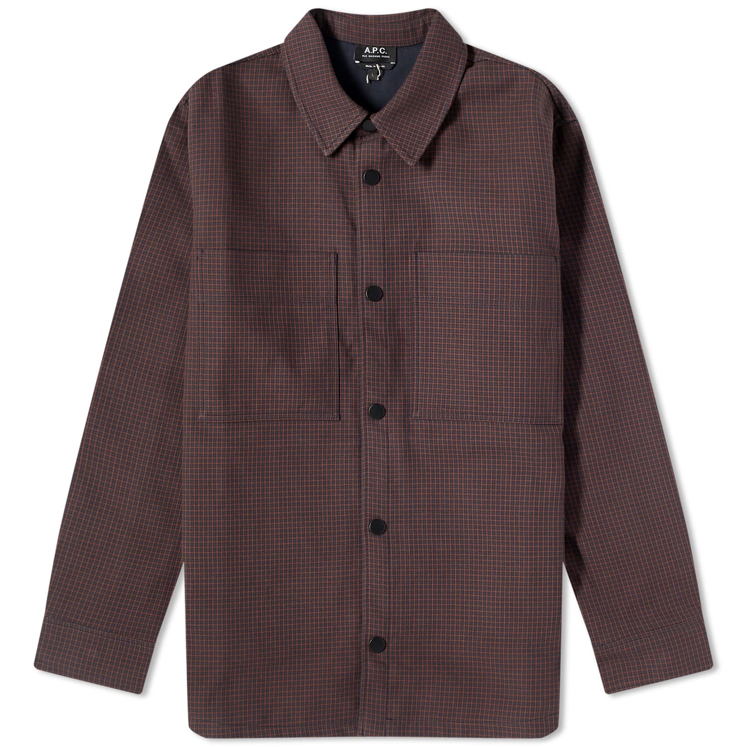 Яке A.P.C. Tibor Check Work Jacket Тъмно синьо | COGEH-H02847-IAK, 0