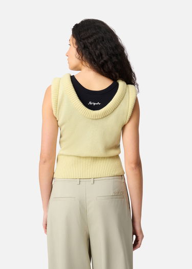Жилетка AXEL ARIGATO Marla Cropped Sleeveless Knit Vest with Side Detail Жълто | A3356003, 3