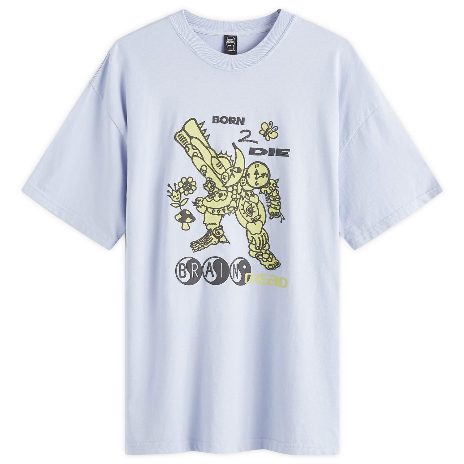 Тениска Brain Dead Born 2 Die T-Shirt Синьо | F24T00004083-PERI, 0