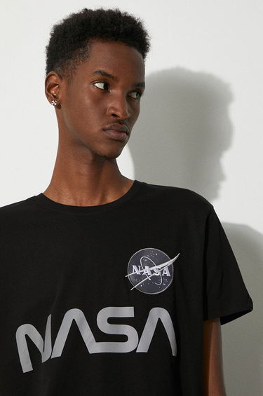 Тениска Alpha Industries NASA Reflective Tee Черно | 178501-03, 4