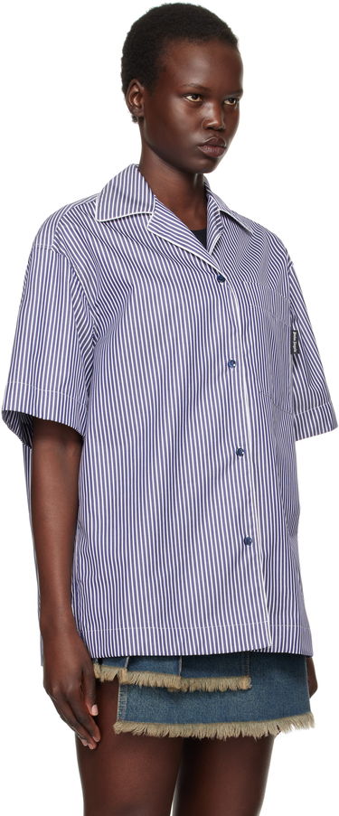 Риза Palm Angels Striped Shirt Синьо | PWGG005S25FAB0014603, 1