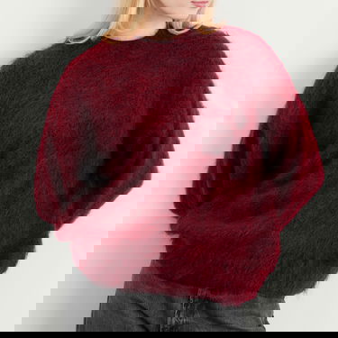 Пуловер ISABEL MARANT Isabel Marant Mirella Fluffy Logo Knit, Size X-Small Бургунди | 25HPU0803FA-C4L05I-70DD, 5