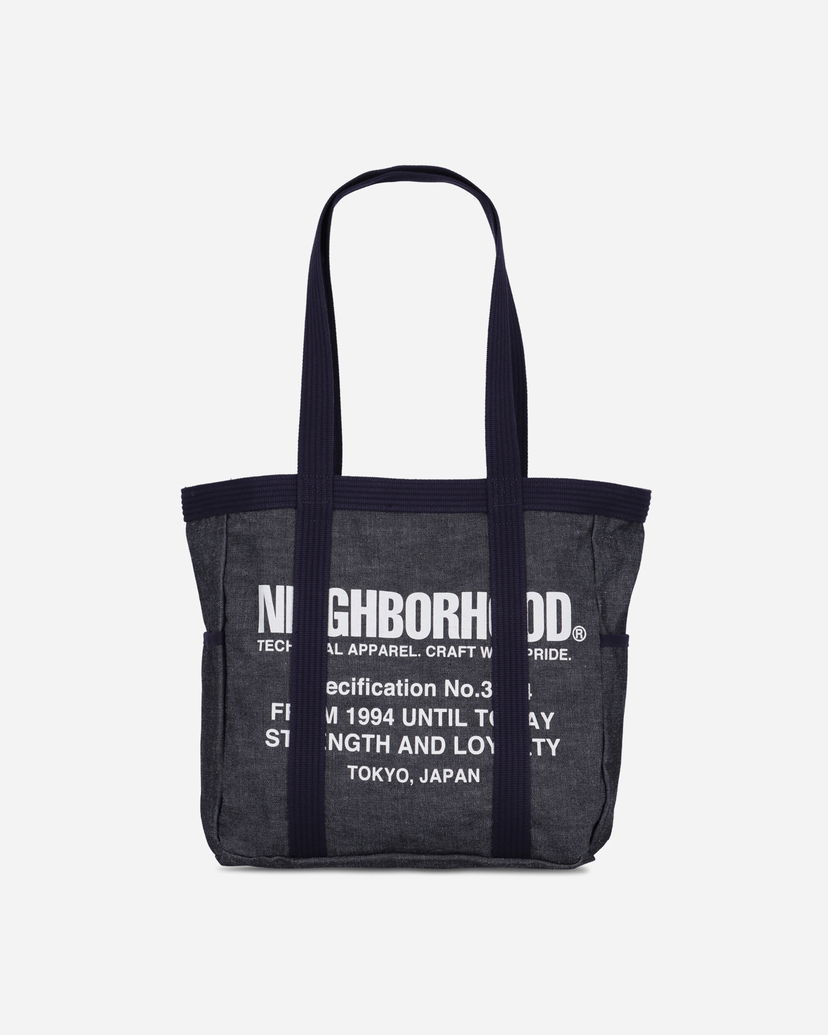 Голяма пазарска чанта Neighborhood NEIGHBORHOOD Denim Tote Bag Тъмно синьо | 252TQNH-CG03 INDIGO