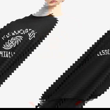 Тениска Fear of God ESSENTIALS Crest Logo Long Sleeve T-Shirt Черно | 125HO244200F, 2