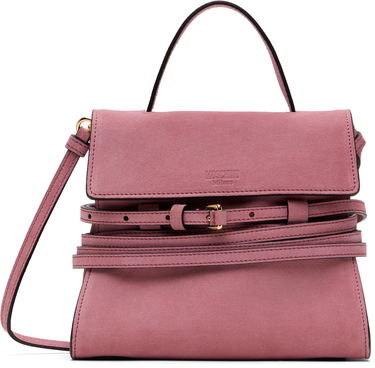 Дамска чанта Moschino Moschino 'Tie Me' Small Suede Bag Розово | MC4226PP0MOF0600, 0