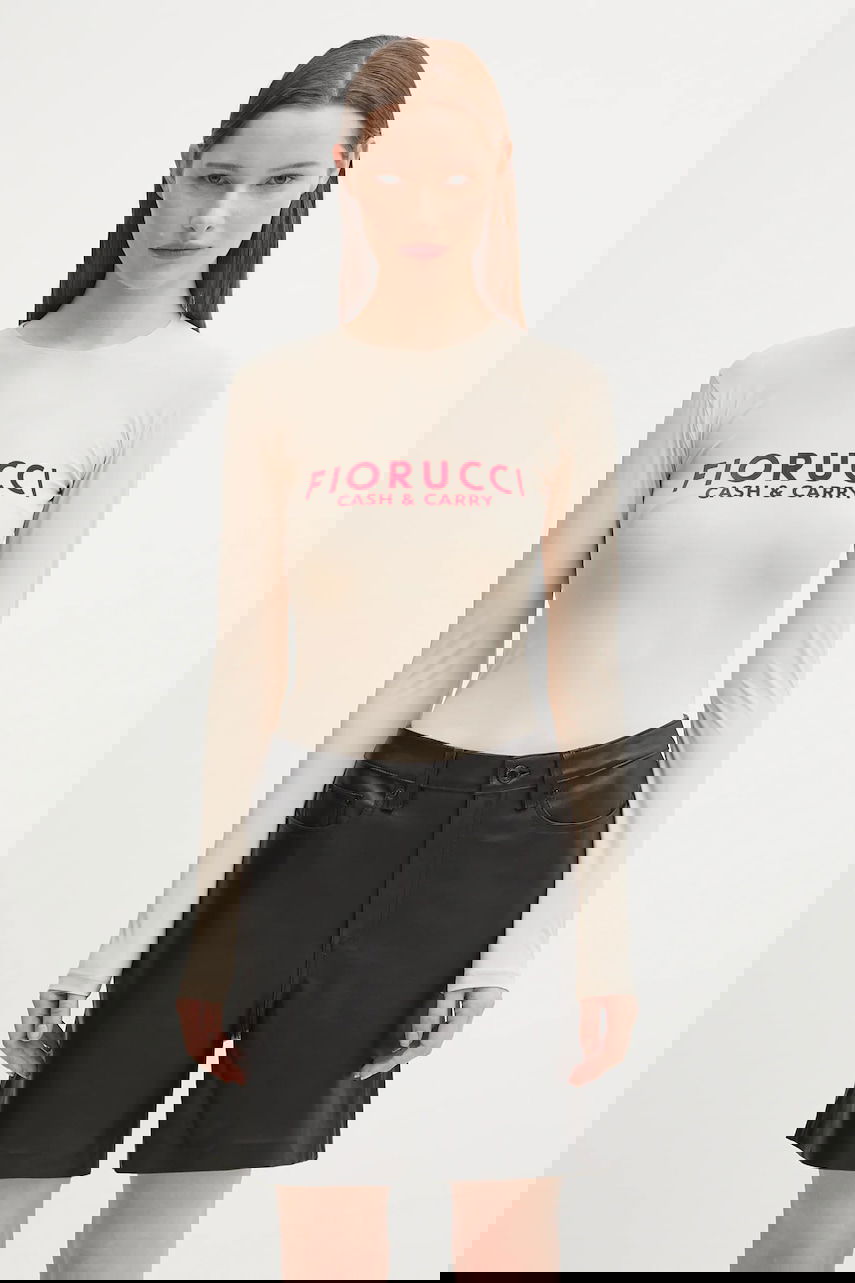 Тениска Fiorucci Fiorucci Cash & Carry Long Sleeve T-Shirt Бежово | W02FPTBO430LY01NA01, 0