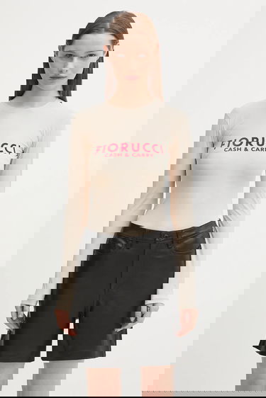 Тениска Fiorucci Fiorucci Cash & Carry Long Sleeve T-Shirt Бежово | W02FPTBO430LY01NA01, 0