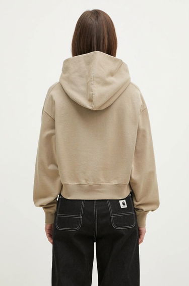 Суитчър Sporty & Rich Sporty & Rich Vendome Script Embroidered Cropped Hoodie Бежово | ST074516232GY15, 2