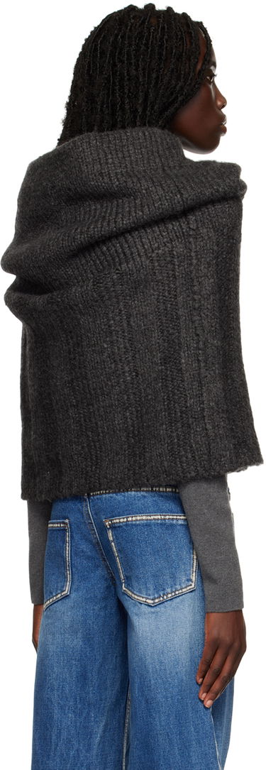 Пуловер We11done We11done Cowl Neck Cropped Sweater Сиво | WD-KL3-22-630-W-CH, 2